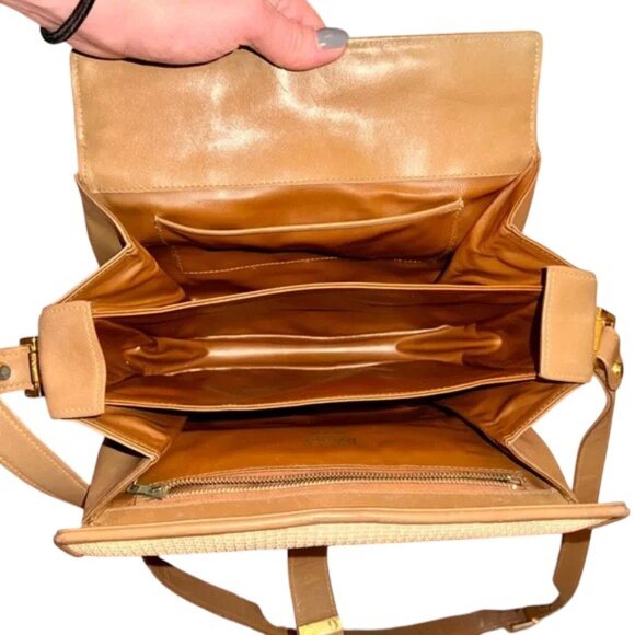 Bally Vintage (1970s) Monogram Canvas & Leather Crossbody Bag Made in Italy - Picture 11 of 13